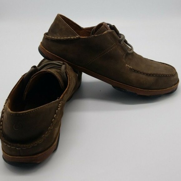 OluKai Other - OluKai OHANA Lace Up Nubuck Leather Loafers Men's